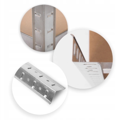 METALOWY REGAŁ MAGAZYNOWY DO 900KG WYTRZYMAŁY STABILNY 6 PÓŁEK 222x110x50cm Głębokość produktu 50 cm