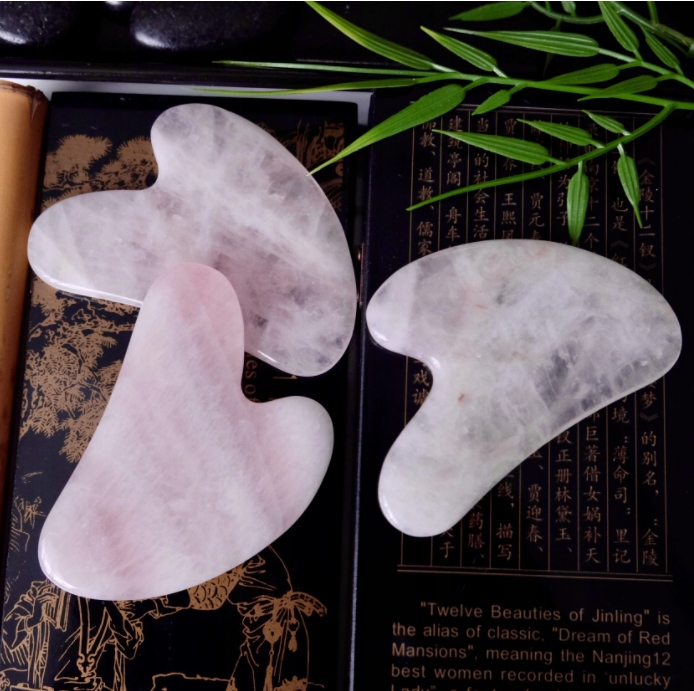 ZESTAW DO MASAŻU TWARZY PŁYTKA GUA SHA KWARC OLEJ Marka inna