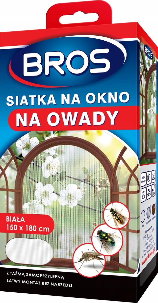 

Bros Siatka Na Okno Na Owady 150x180cm Biała