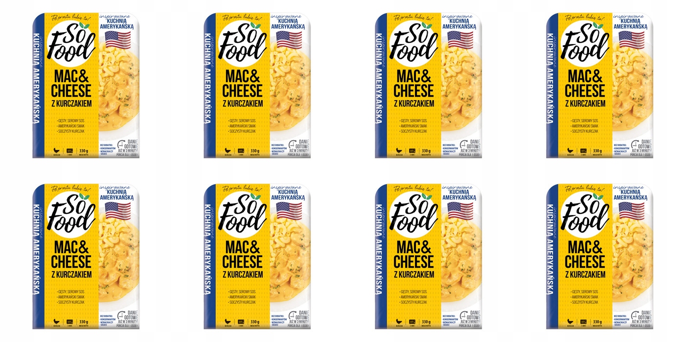Levně 8 x 330 g So Food Mac&Cheese s kuřecím masem Karton