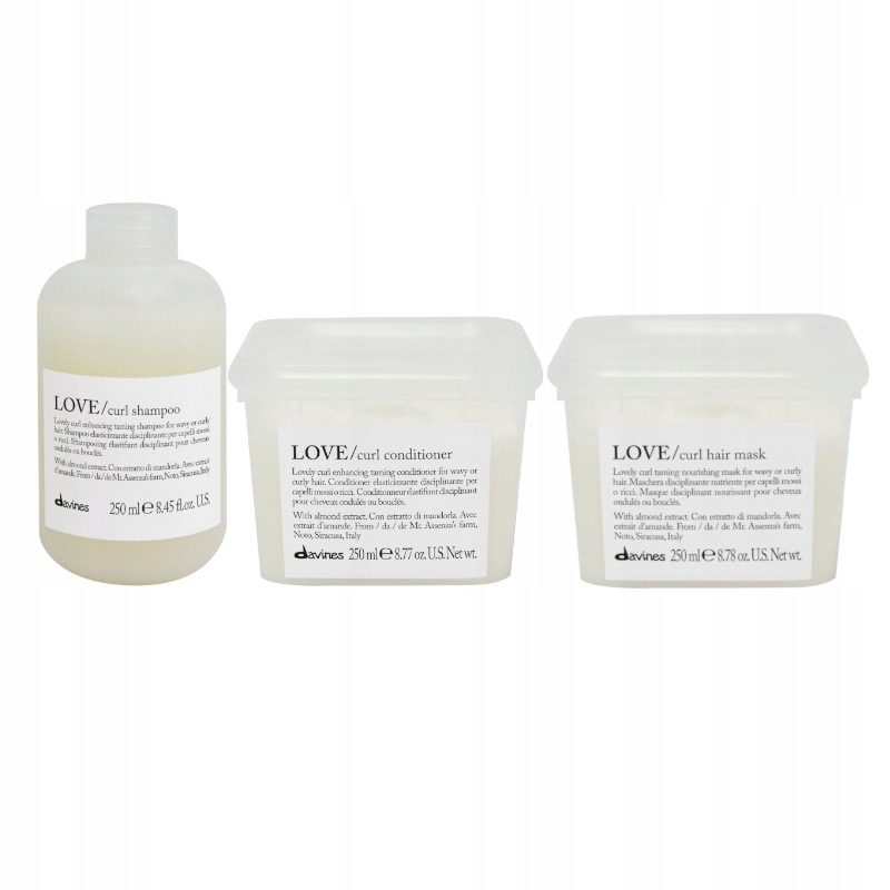 Davines Love Curl Šampon A Kondicionér A Maska 3X250ML