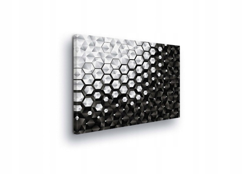 Obraz 80x60 Geometrický dekor Kontrast a dynamika v moderním stylu