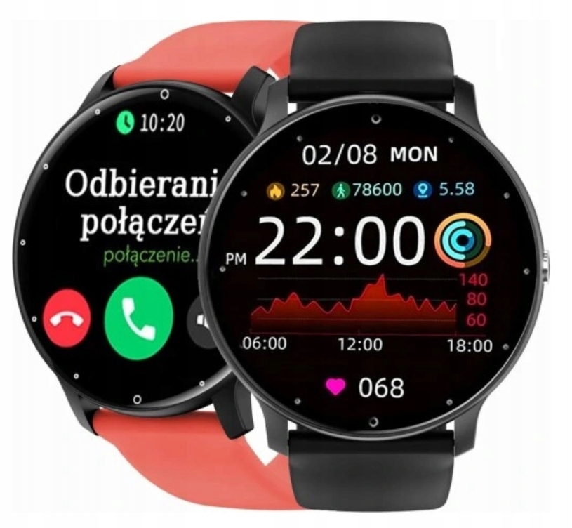 Pánské hodinky Chytré Hodinky Sms Steps Pulse Polské Menu s Konverzacemi