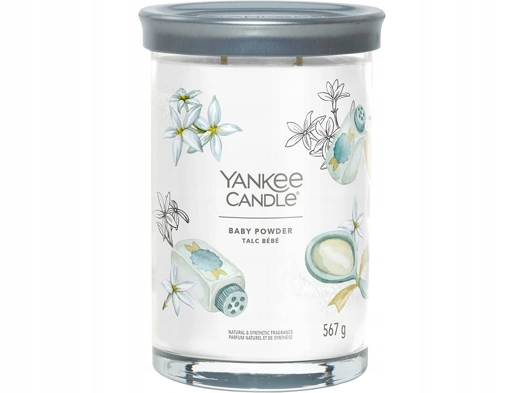 Yankee Candle vonná svíčka Signature Tumbler ve skle velká Baby Powder 567g
