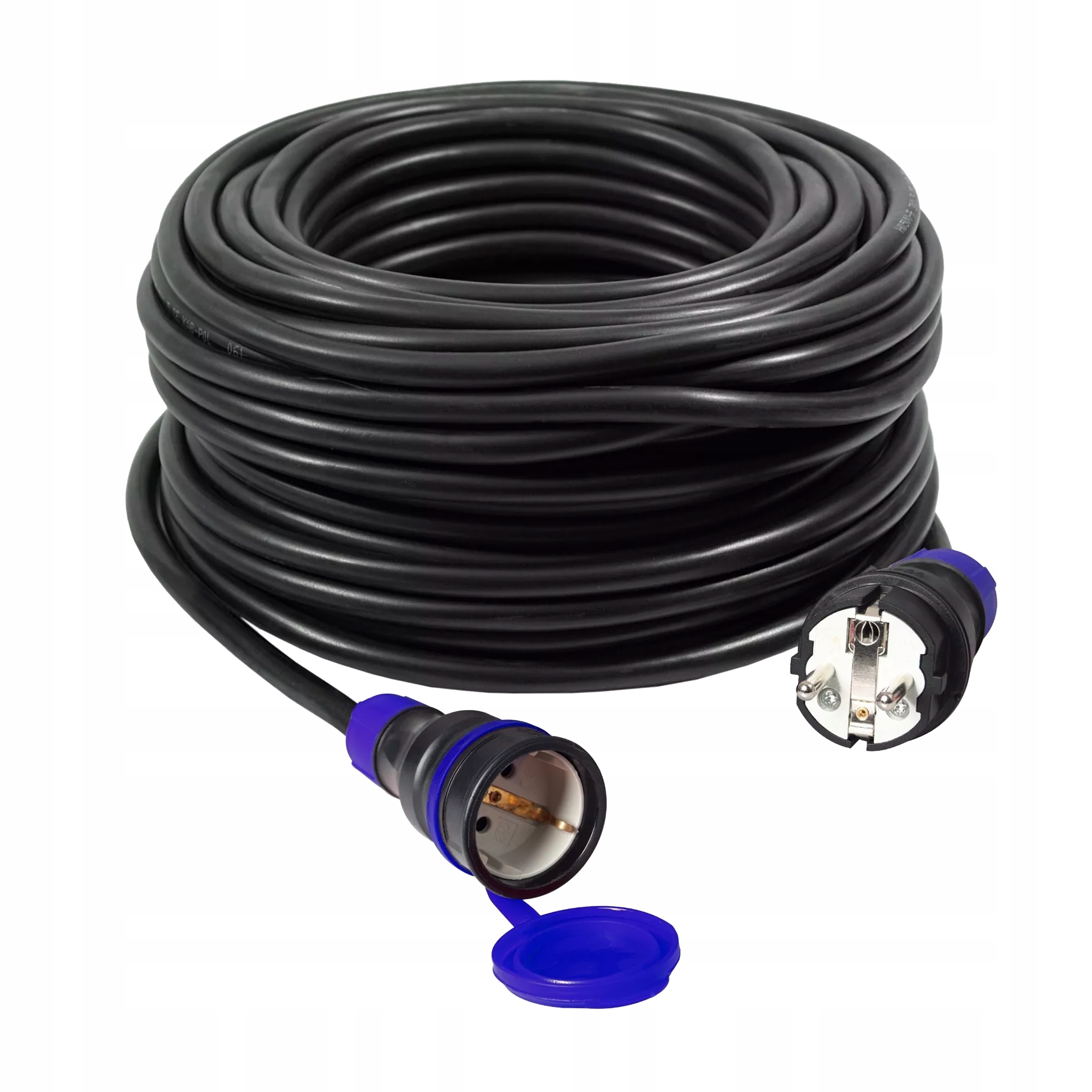 Przedłużacz 1 Gniazdo Gumowe Budowlany 5M 3X2,5MM 16A Owy IP44 XTR54