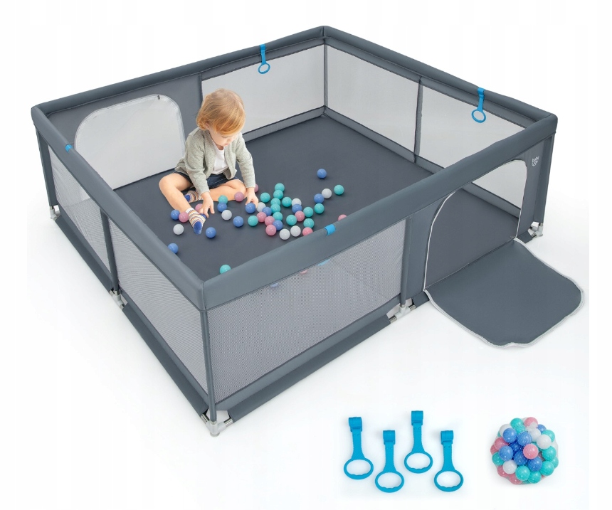 KOJEC PLAC ZABAW DLA DZIECI, SUCHY BASEN + PIŁECZKI 200 x 180 x 68 cm