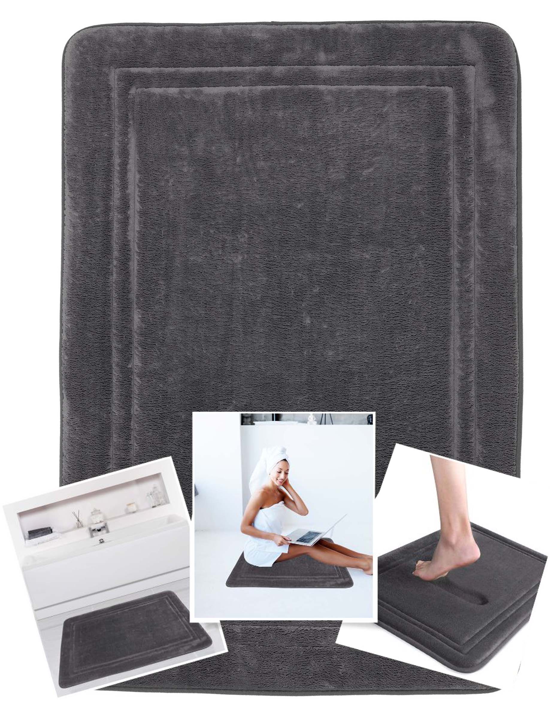 Elsimone Koupelnová Předložka Savá Silná Paměťová Pěna Memory 60x90 cm Dárek