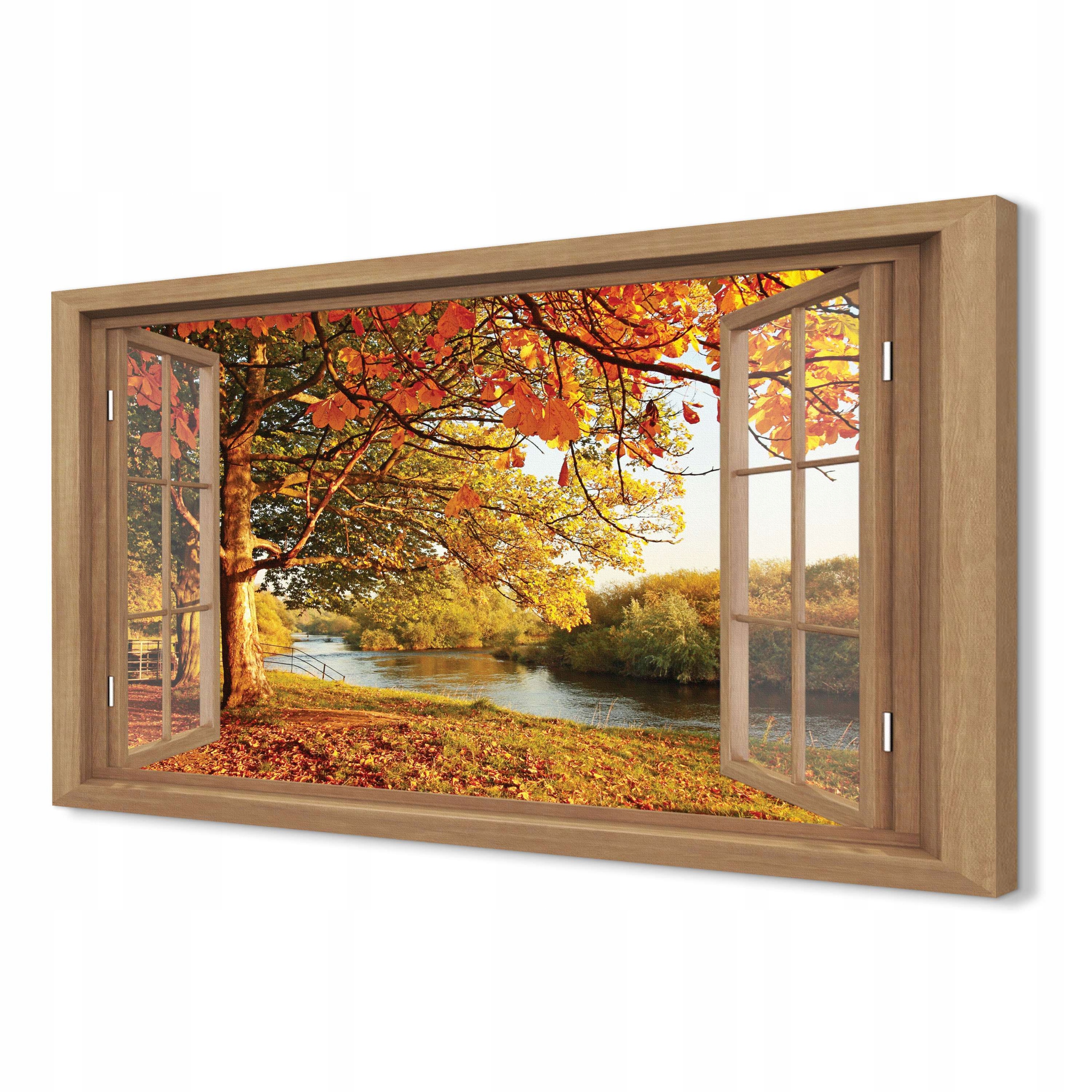 

Obraz okno canvas 3d 120x80 Piękna jesień w parku