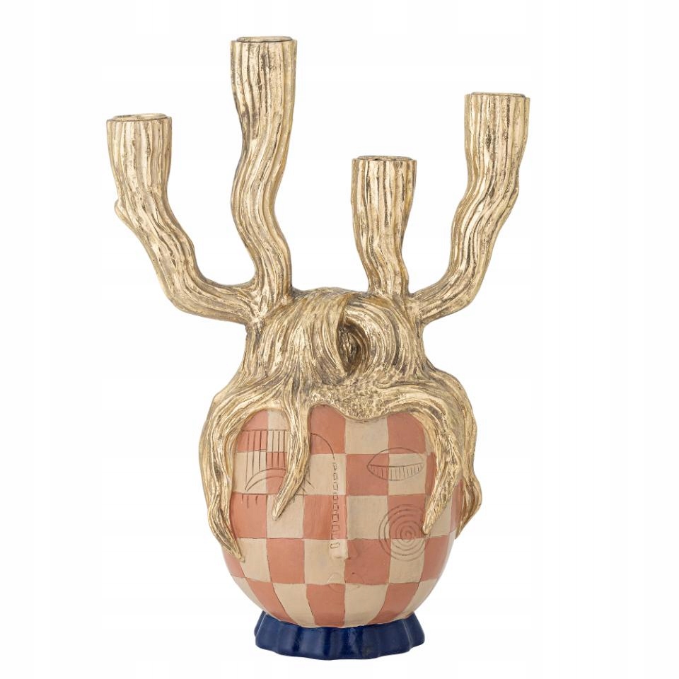 Bloomingville Medusa Čtyřramenný svícen Zlatý