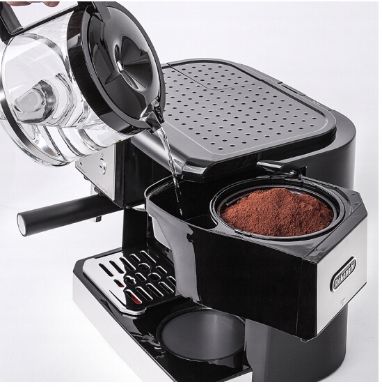 Ekspres do kawy ciśnieniowo przelewowy Delonghi BCO421.S Materiał metal szkło tworzywo sztuczne