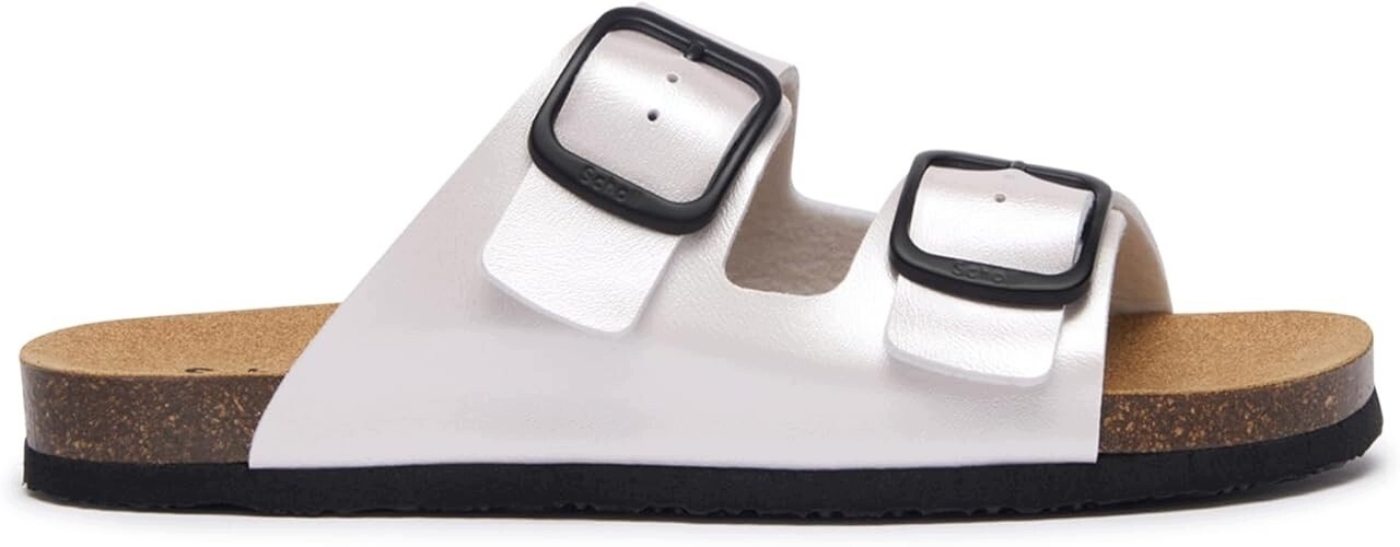 Nazouváky pantofle Scholl Jackie 2 Straps F32615S stříbrné pohodlné lehké 38