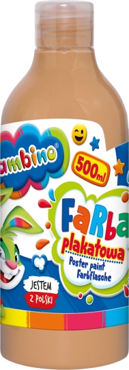 

Farby plakatowe w butelce 500ml Bambino cielista