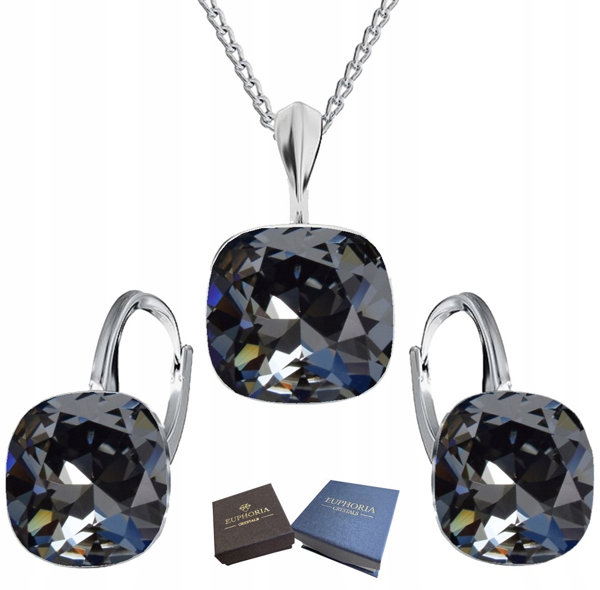 Dárek sada šperků s krystaly Stříbro 925 k výročí