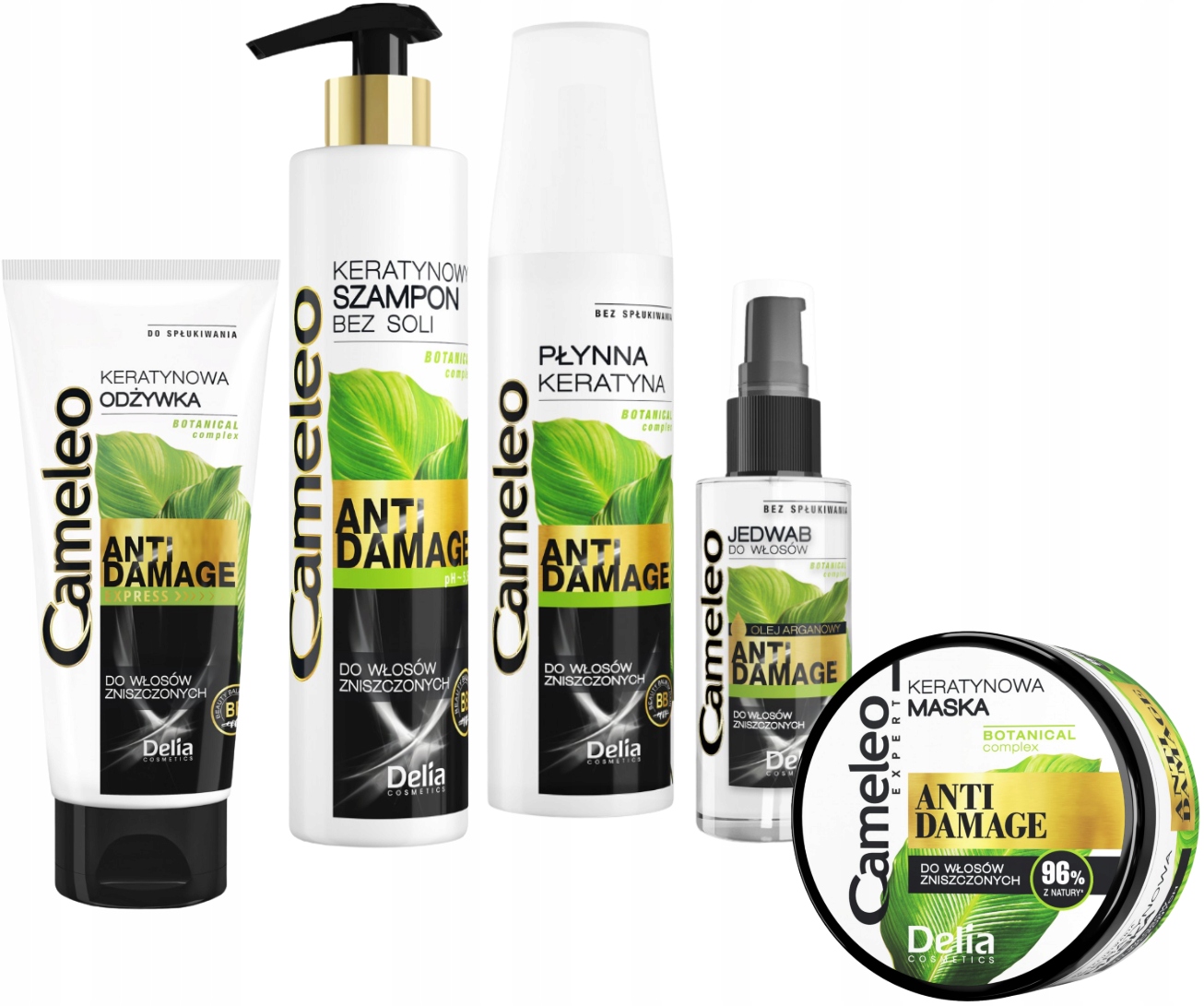 Cameleo Anti Damage zestaw do pielęgnacji włosów zniszczonych 5 produktów