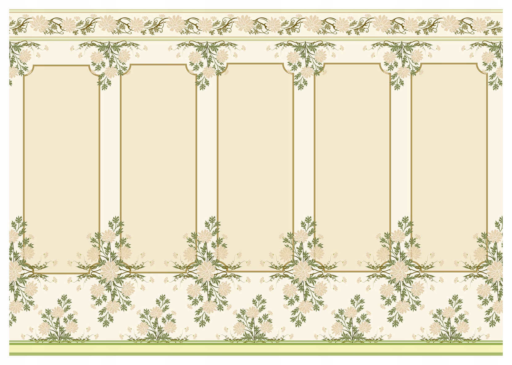 Fototapeta Květiny Klasické panely 312x219 jemný ornament lepidlo