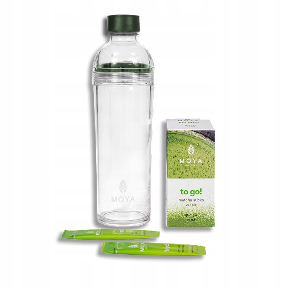 Sada Moya Matcha Denní To Go! s šejkrem 48 x 1,5 g