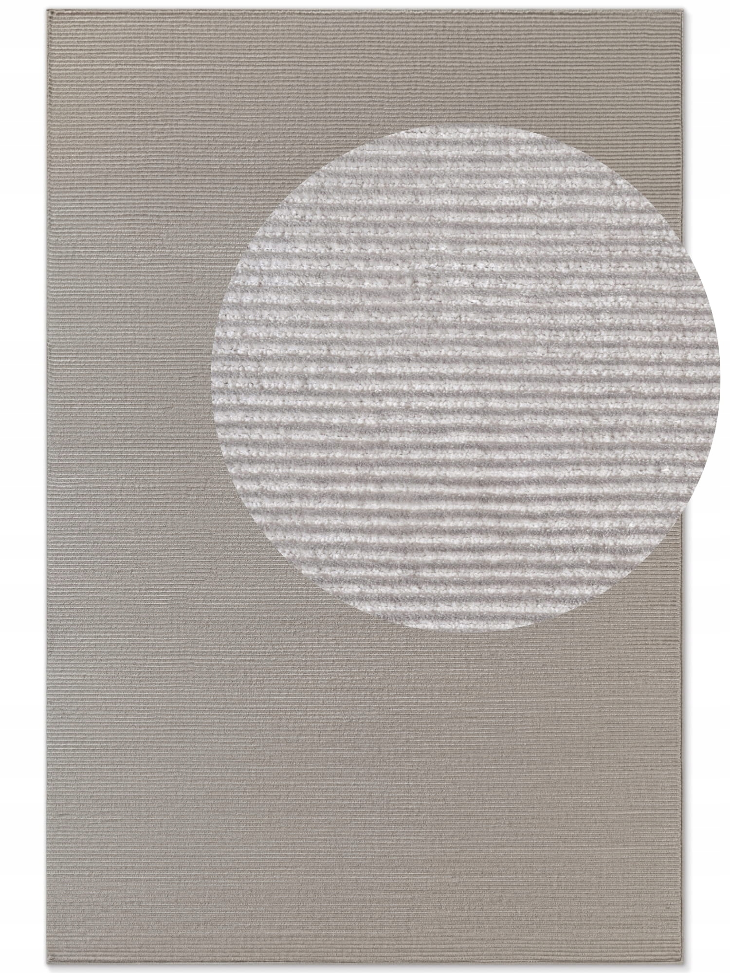 Koberec do obývačky 160 x 235 cm, plyšový, šedo krémový vlas, moderný 3D vzor