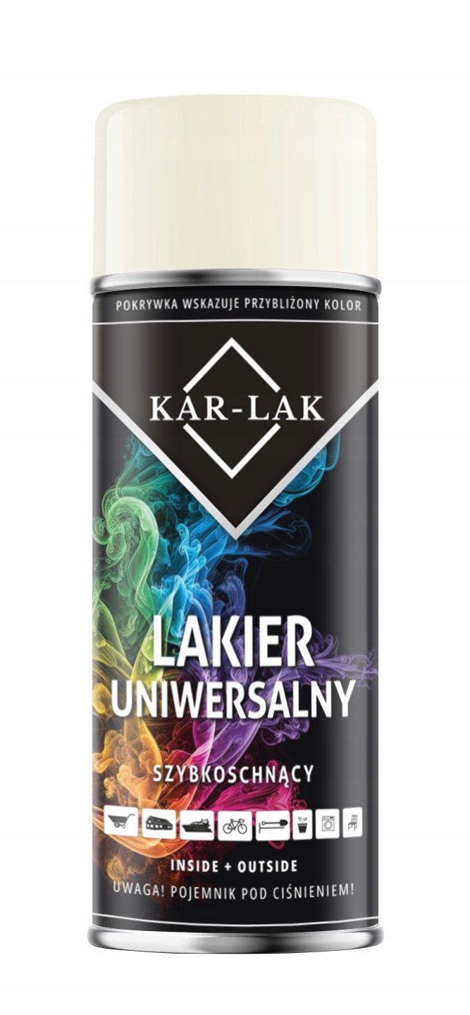 Kar-lak Ral 9010 Biały Połysk Farba Lakier Uniwersalny Car Lak Spray 400 ML