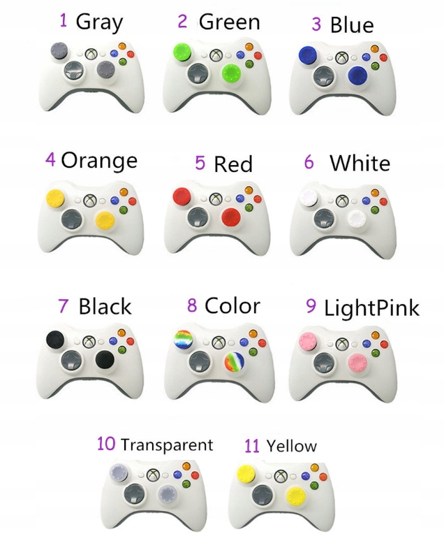 GUMKI NAKŁADKI ANALOG PS3 PS4 XBOX 360 ONE KOLORY Marka Greenzone