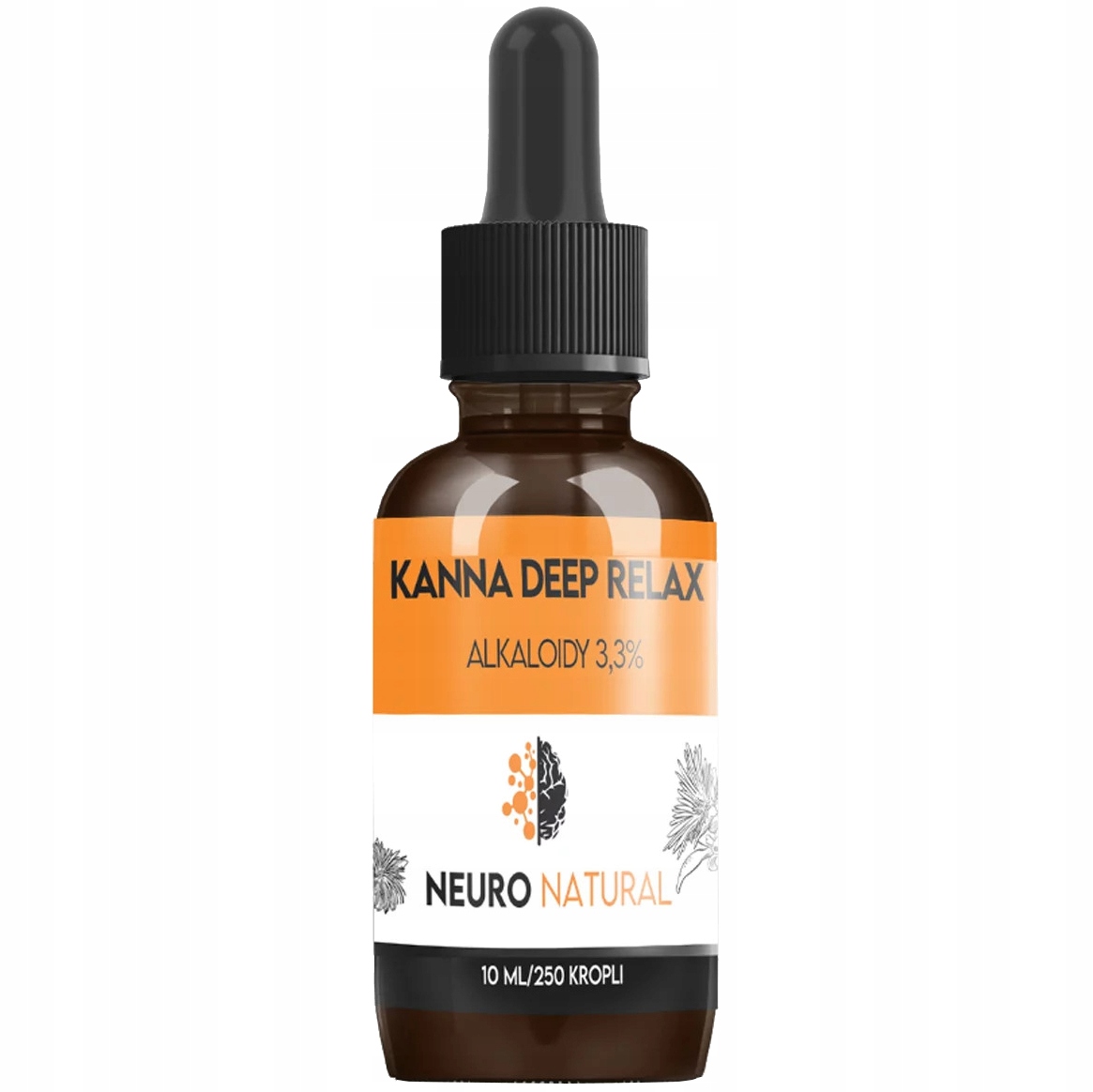 Krople Kanna Deep Relax 3.3% alkaloidów zmniejsza Stres zwiększa Skupienie