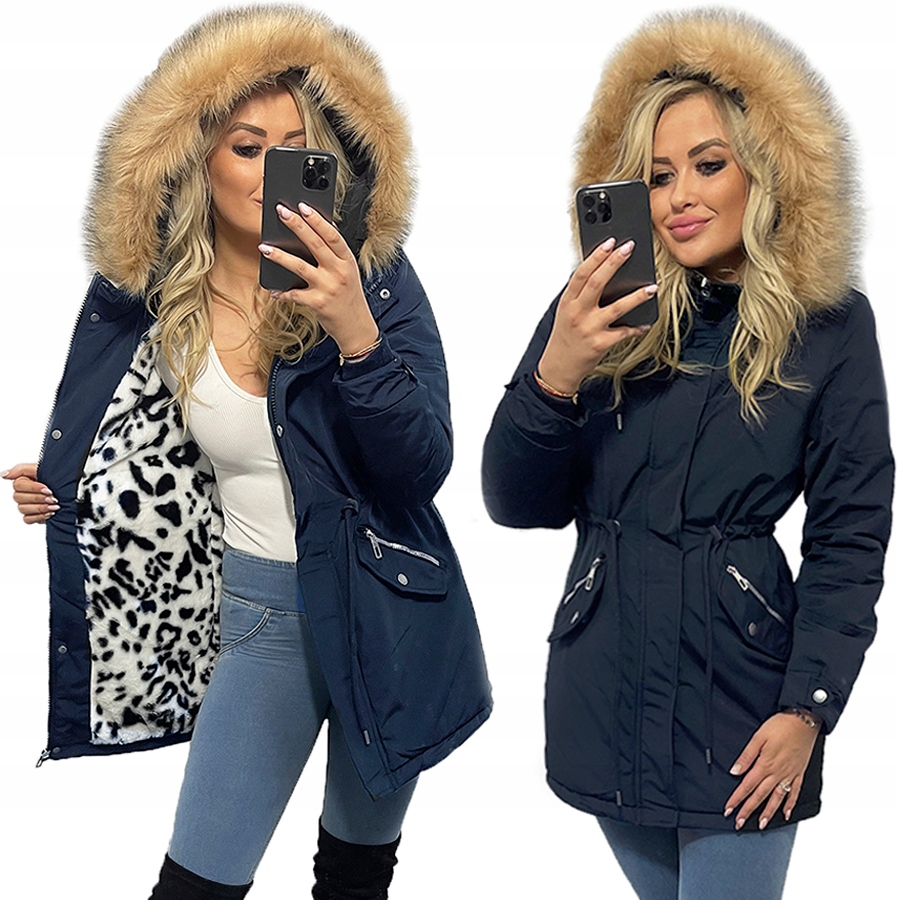 Zimní Kabát Pantera Teplá Parka Na Medvídkovi 5XL