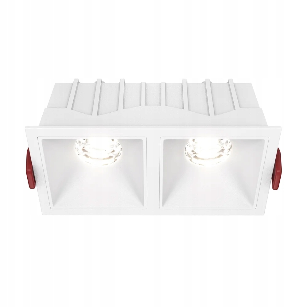 Stropné svietidlo zapustené dvojité biele obdĺžnikové Led 4000K Maytoni