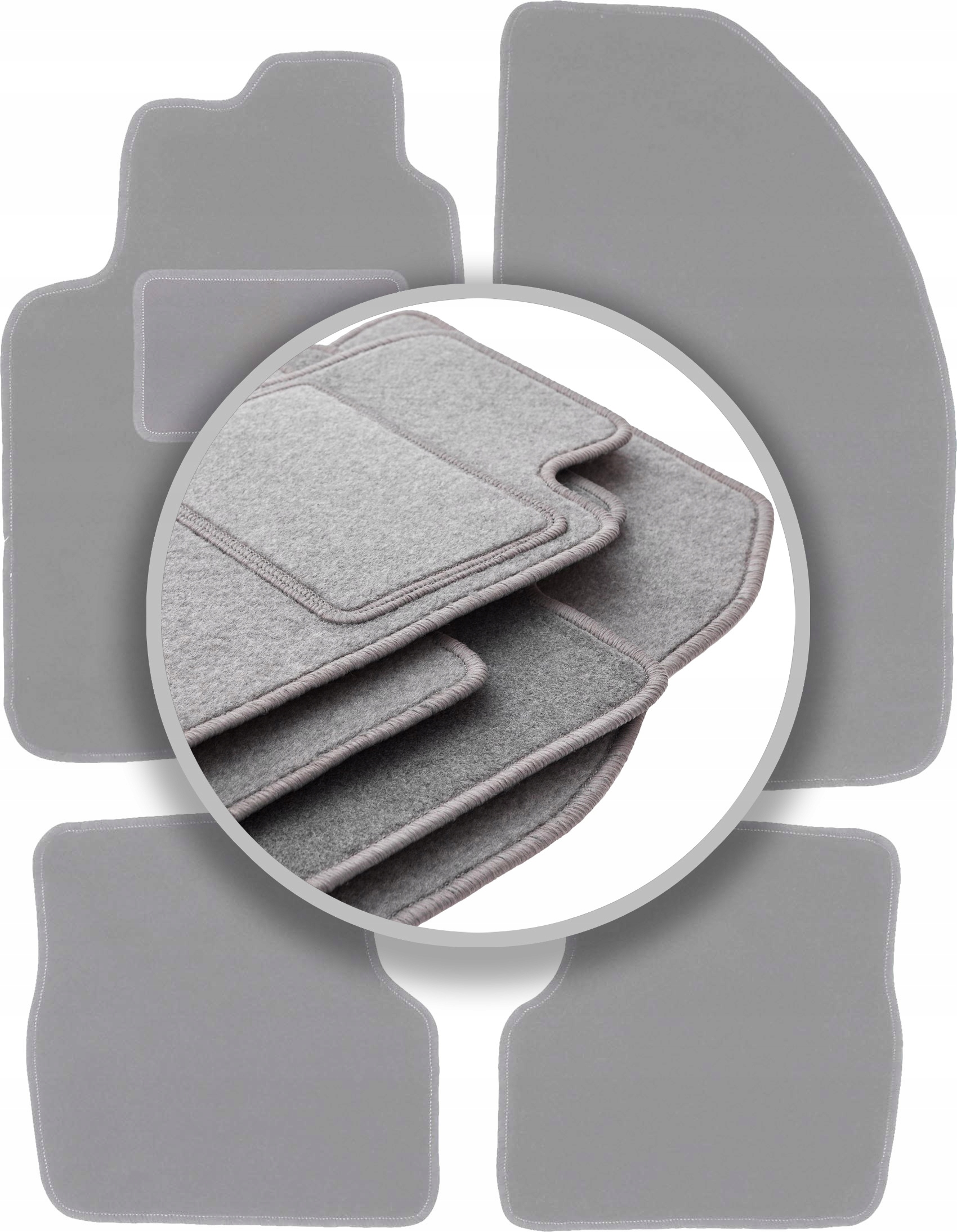 Velurové koberce Oslo šedé pro: Alfa Romeo 166 sedan 1998-2009