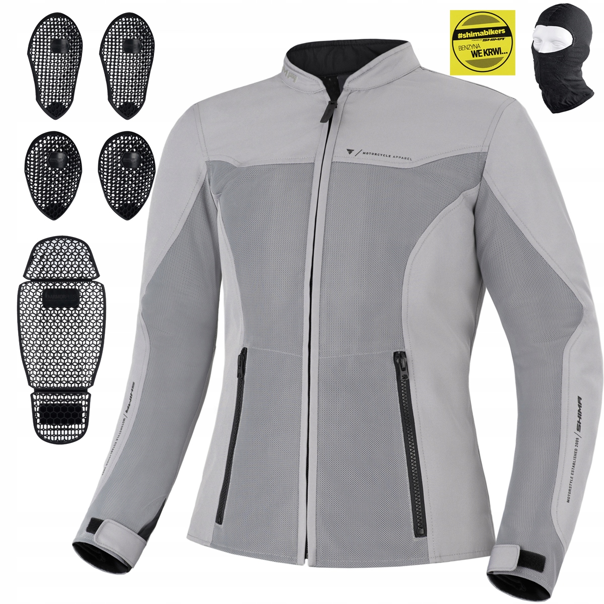 Motocyklová Bunda Shima Openair Lady Grey Dámska Letná Mesh Darček