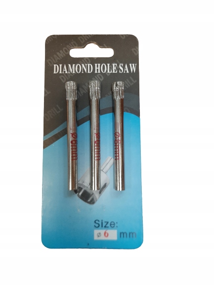 

Otwornica Diamentowa 6MM Do Płytek/gresu 3SZT