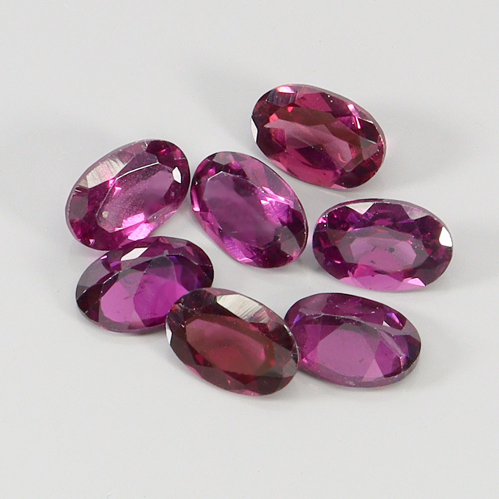 Granáty rodolity přírodní kameny 4.36ct 7 kusů If Vvs