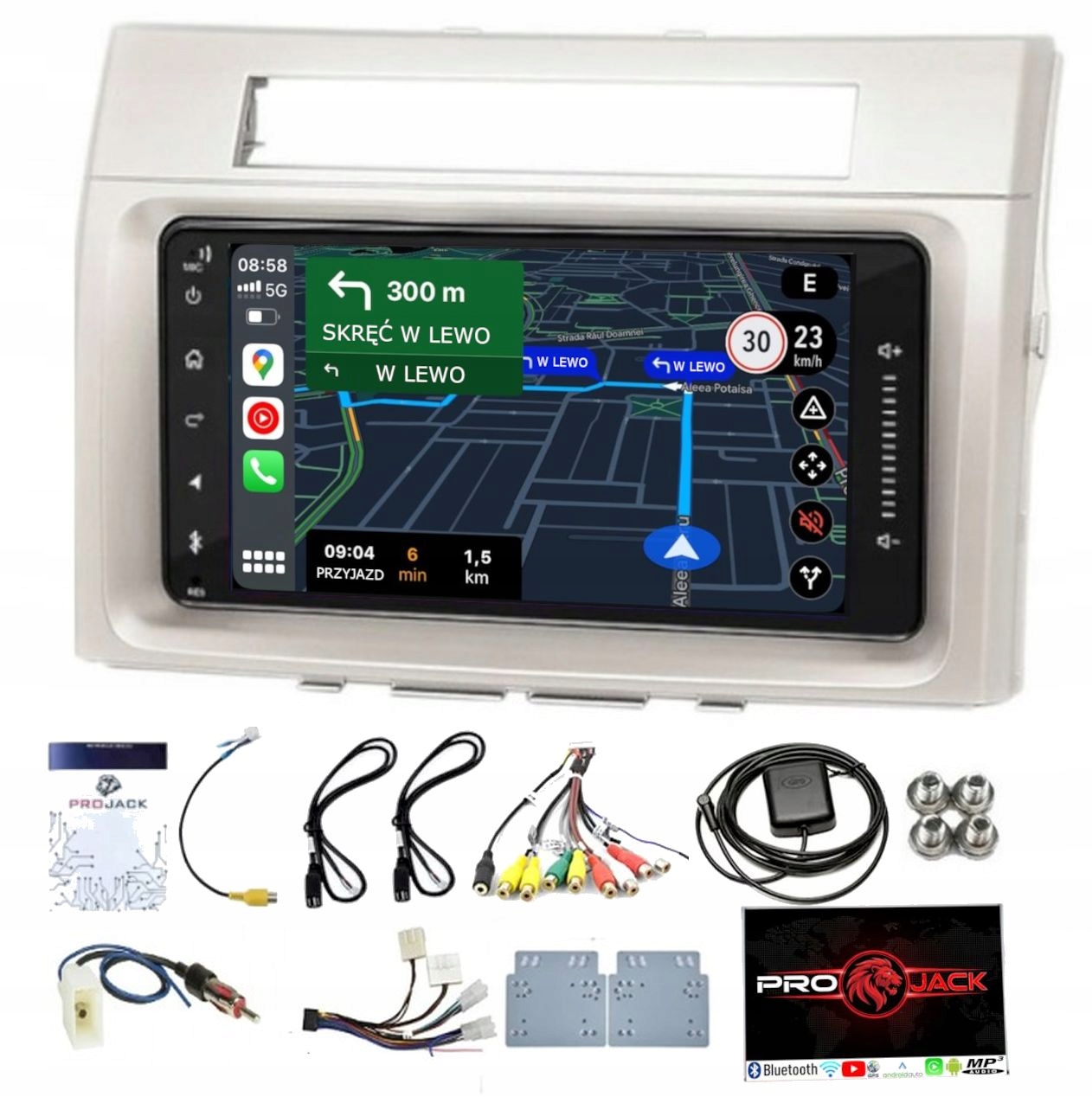 Rádio Navigácia Gps Toyota Corolla Verso 2004-2009 Carplay Wifi 4GB 64GB