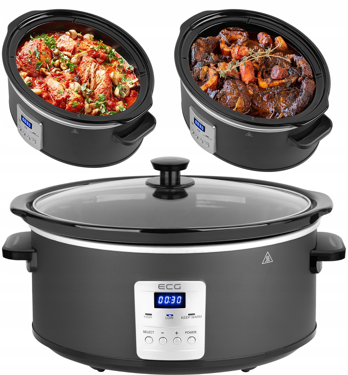 Pomalý hrniec Ecg Ph 6530 Slow Master misa 6,5L 3 prevádzkové režimy Led 270 Watt