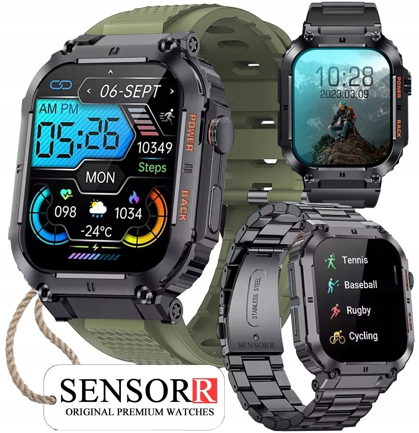 Silné Vojenské Pánské Hodinky Chytré Hodinky Na Náramku Sms Hovory Pl Menu