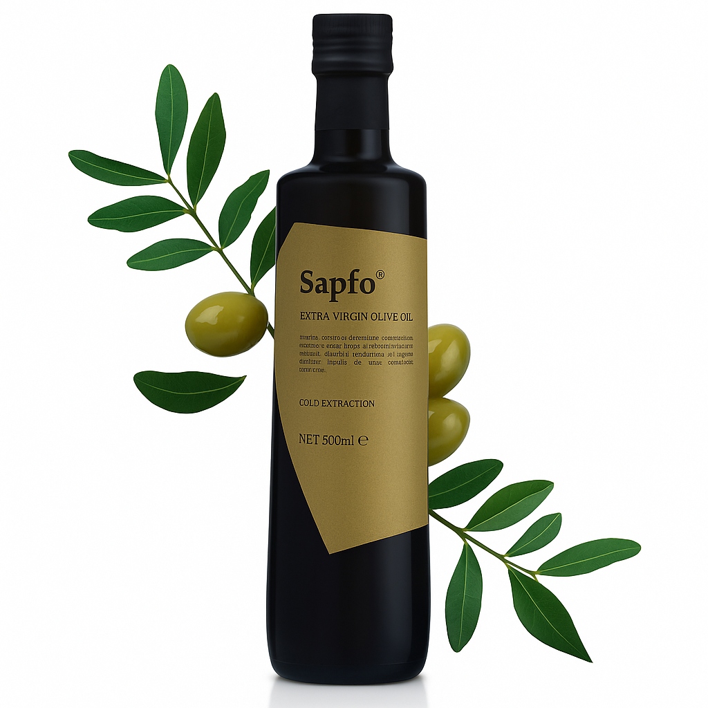 Levně Řecký olivový olej Extra Virgin Sapfo 500 ml Lesbos – jedinečná chuť