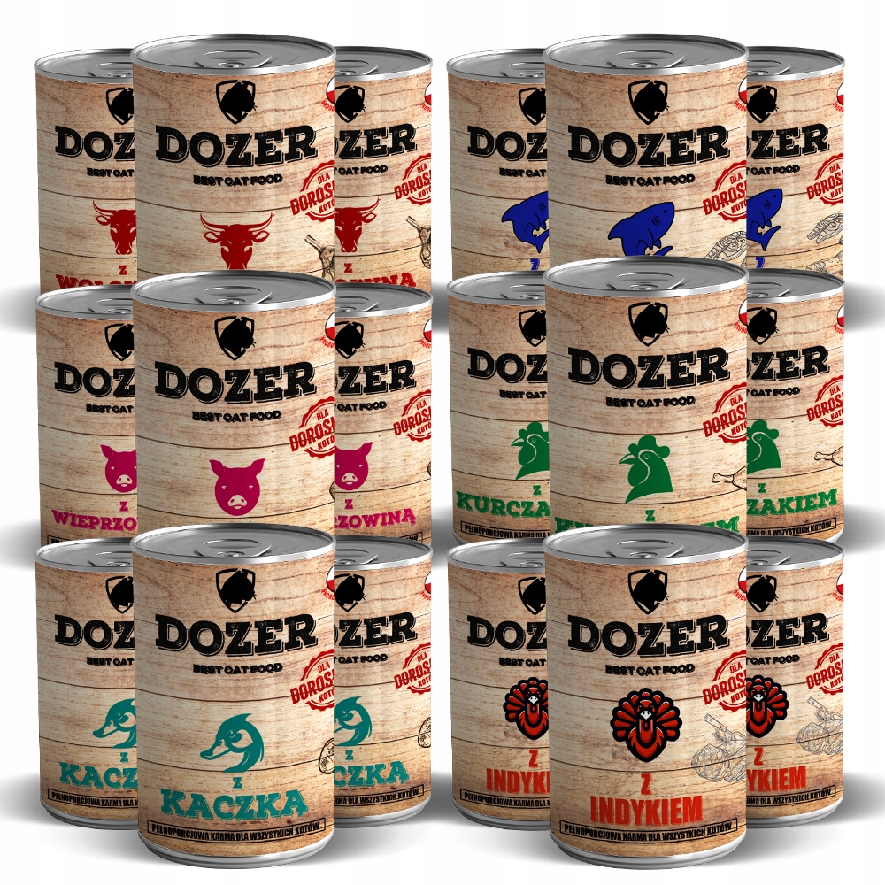 Dozer Premium pro kočky Mix chutí 24 x 400g plechovka