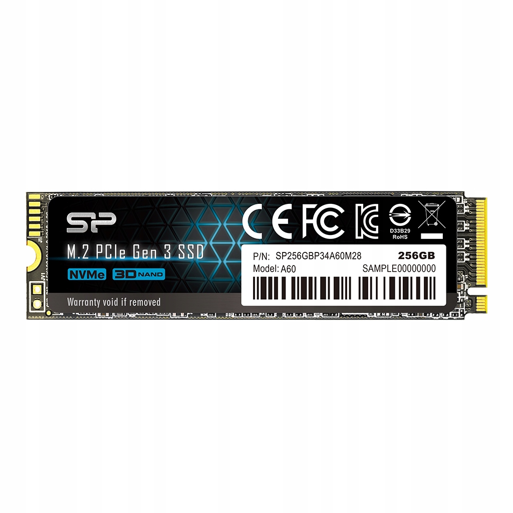 Silicon Power Ssd P34A60 256 Gb Ssd rozhraní PCIe Gen3x4 Rychlost zápisu 1600
