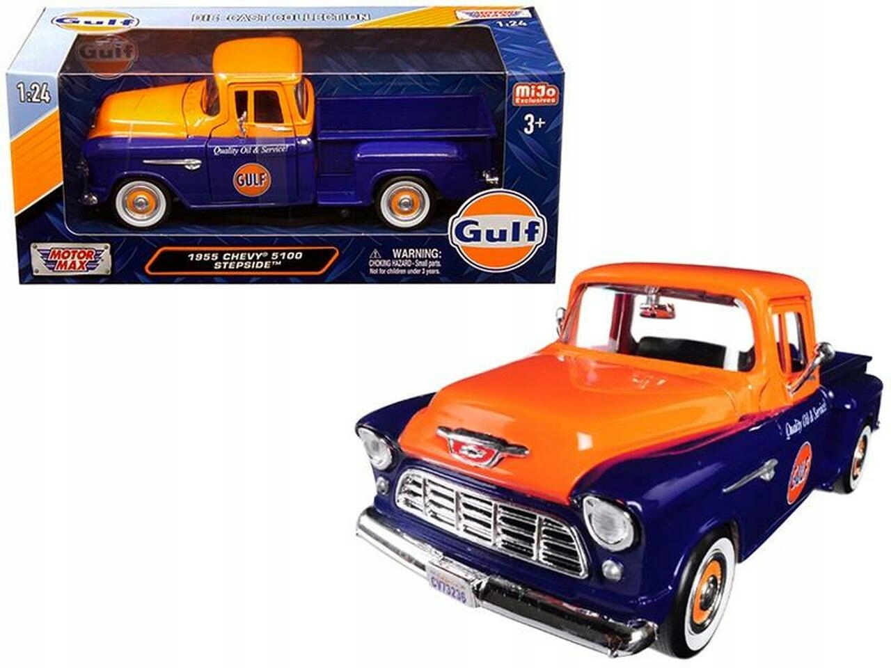 Chevy 5100 Stepside 1955 Gulf 1:24 Motormax 79651