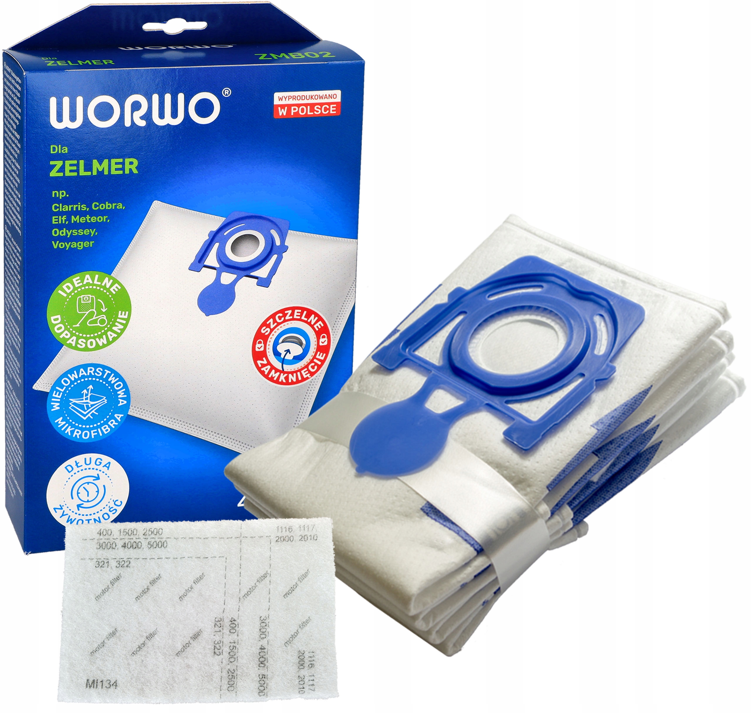 WORKI DO ODKURZACZ ZELMER METEOR 2 ODYSSEY ELF 2