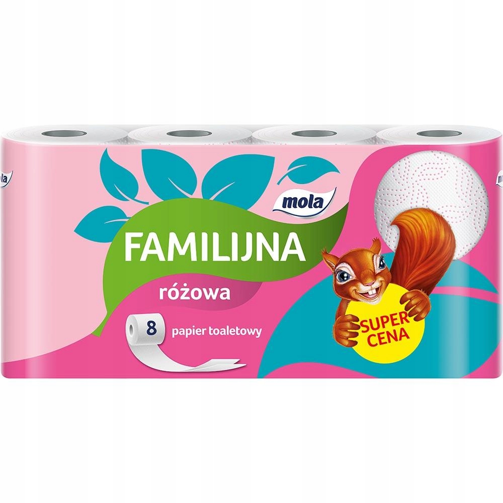 

Papier toaletowy Mola familijna różowa 8 rolek