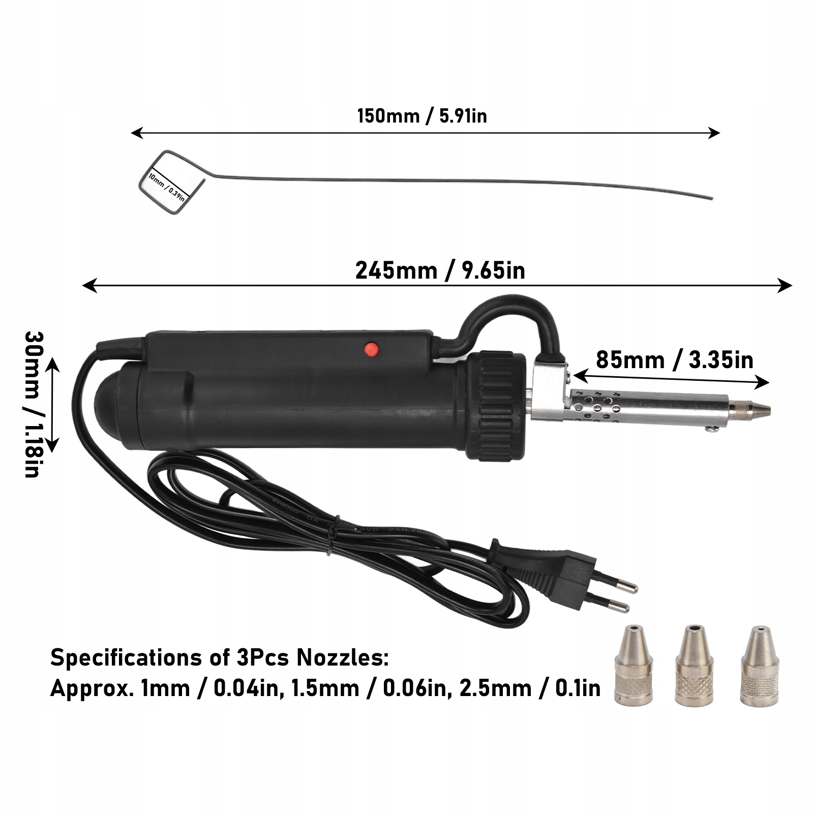 ELEKTRYCZNY ODSYSACZ DO CYNY +3 SZTUK DYSZ Model T50
