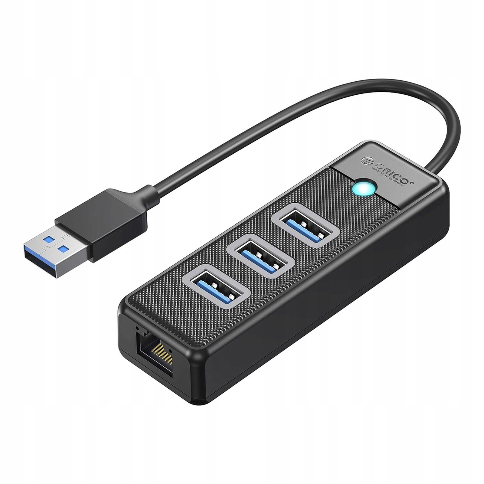 Hub 4-portový rozbočovač Usb-a Usb-a RJ45 2.5G Ethernet 0.5 m černý