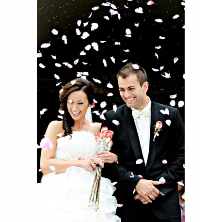 KONFETTI WYSTRZAŁOWE na ślub Kolor biały