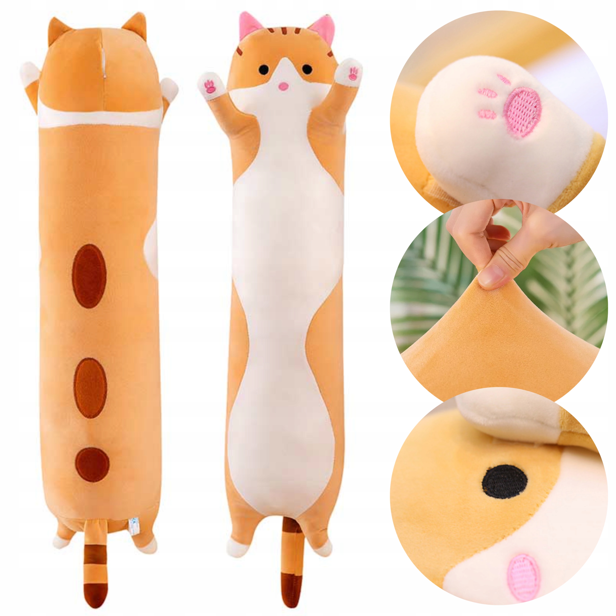 MASKOTKA DUŻY KOTEK 70 CM DŁUGI KOT PLUSZAK