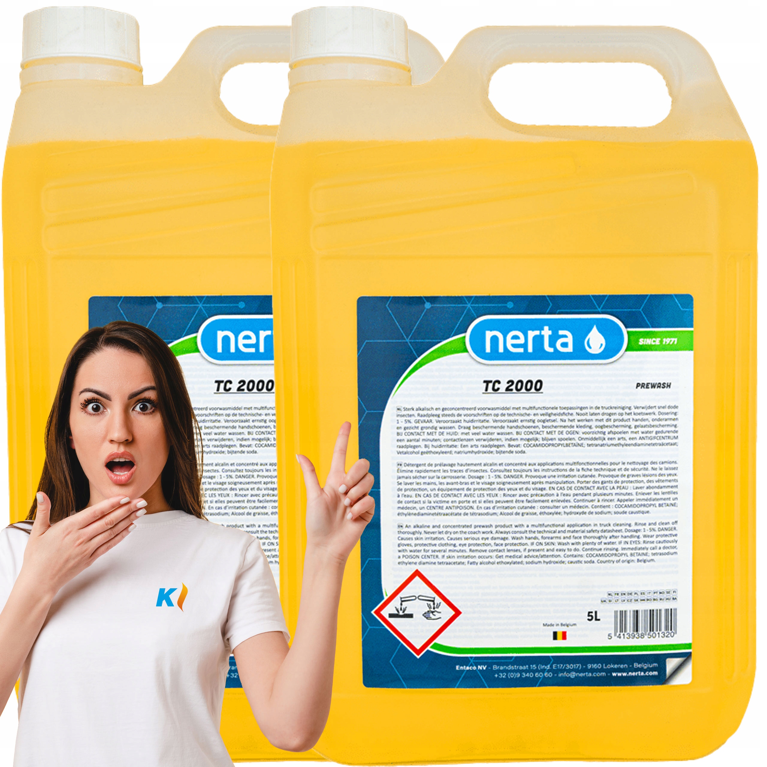 Mocna Aktywna Piana Nerta Tc 2000 10L do mycia samochodu ciężarówek Tfr Tir