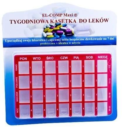 

Tygodniowa Kasetka Pojemnik Pudełko Do Leków 7/4