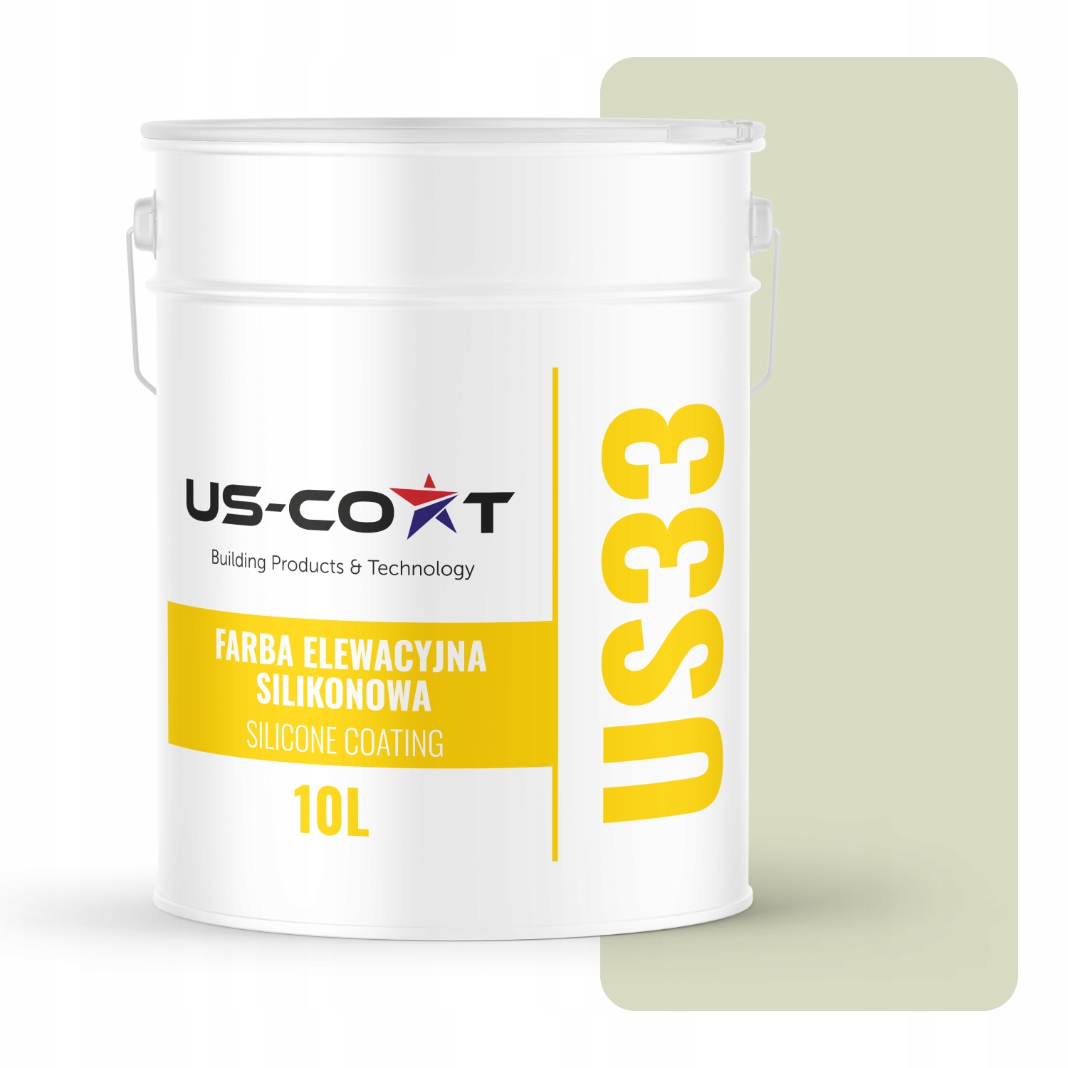 Fasádna Silikónová Farba Biela Zlomená V Zelenej F481 Uv 10L Výrobca