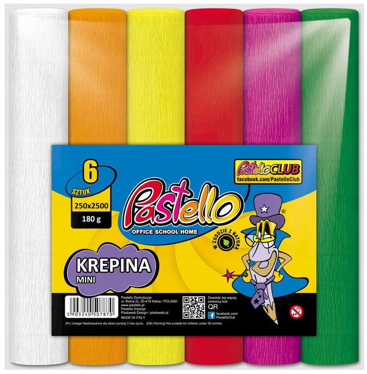 

Krepina Mini Classic 6 kol 20X250 cm Pastello