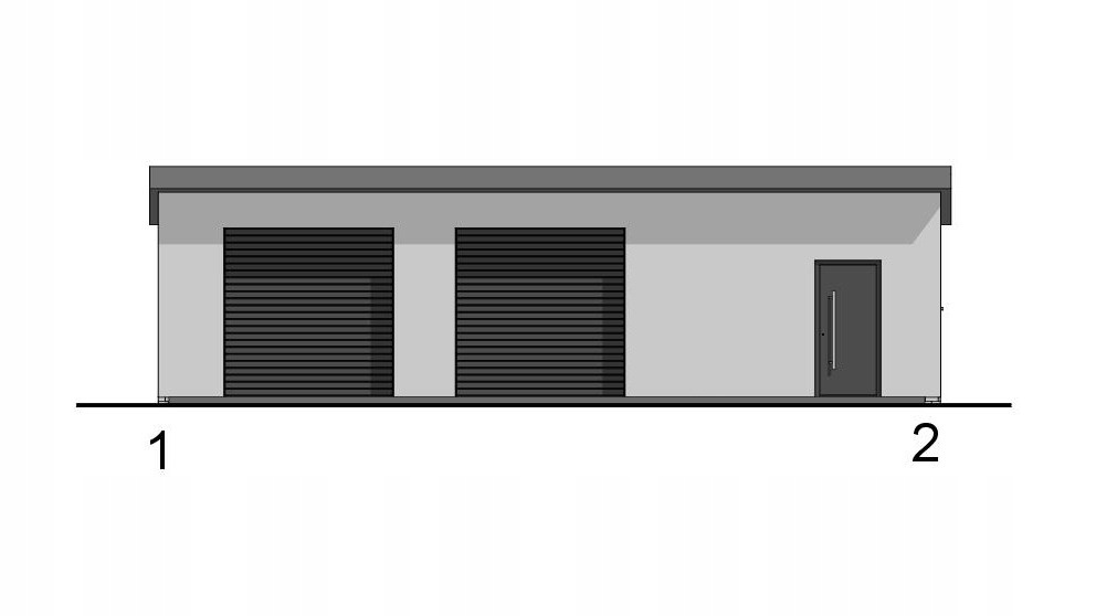 GARAŻ DWUSTANOWISKOWY GJ218 Szerokość 12 m