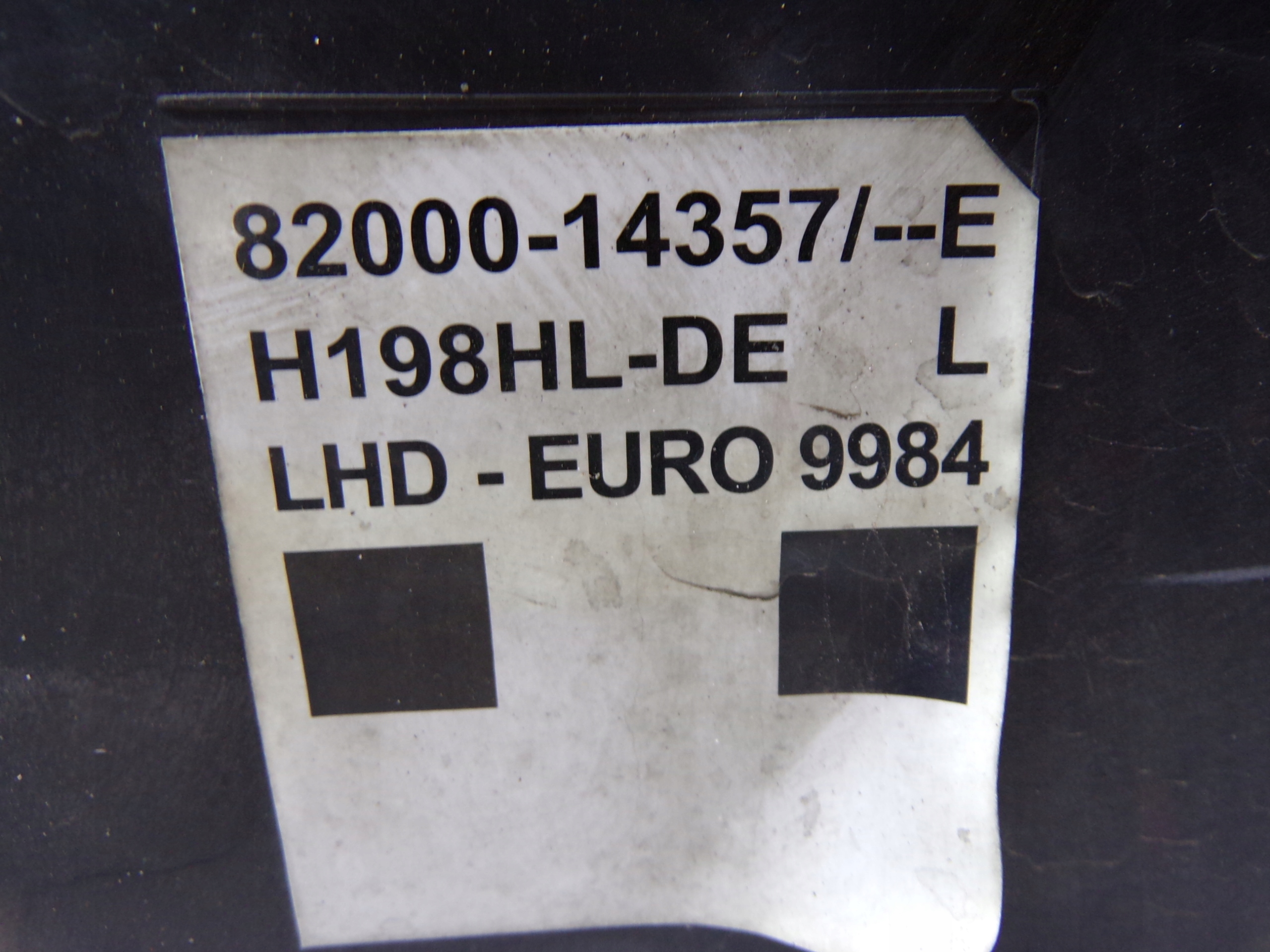 light front front left RENAULT VEL SATIS XENON (K)