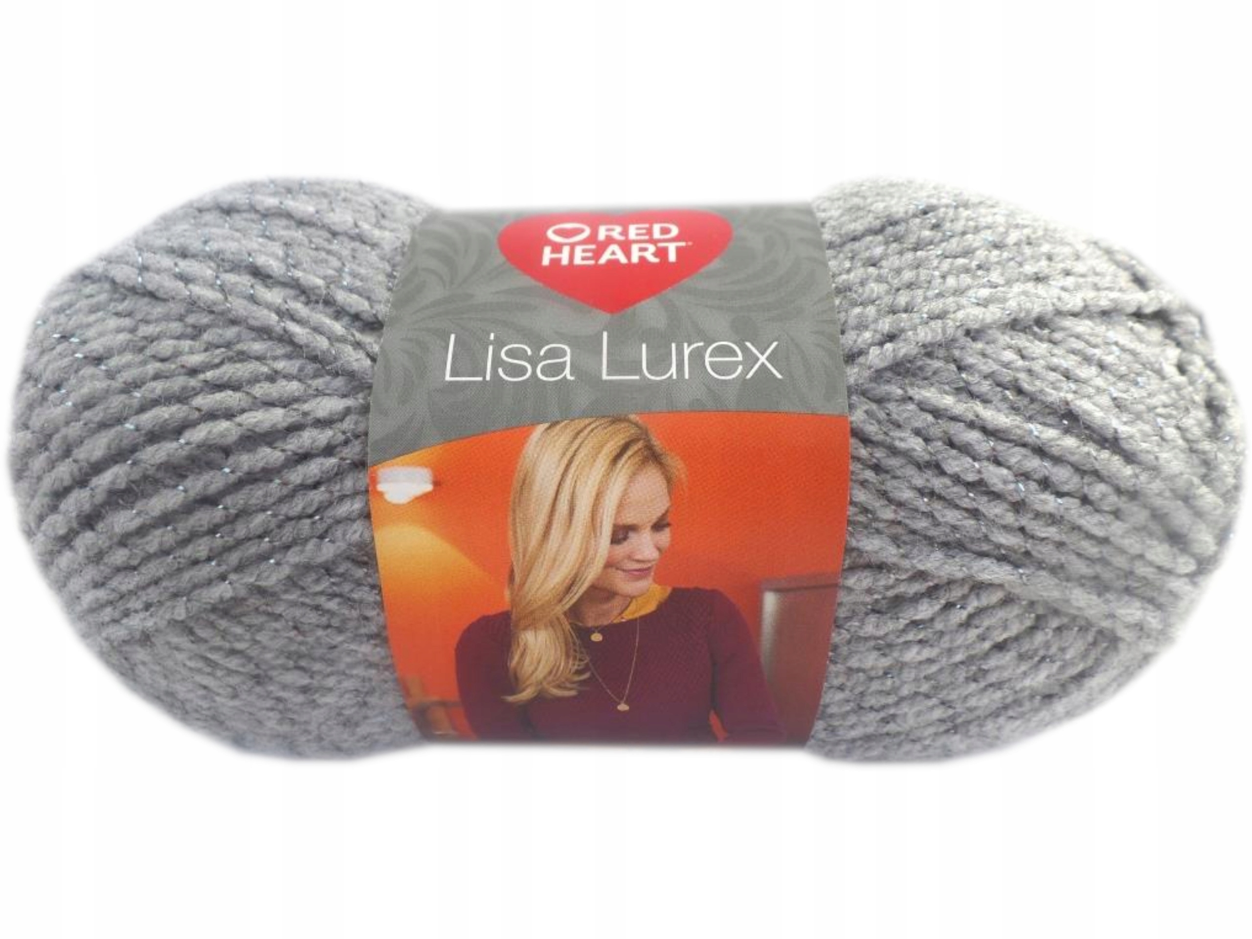 Włóczka Lisa Lurex 009 Szary ze srebrem